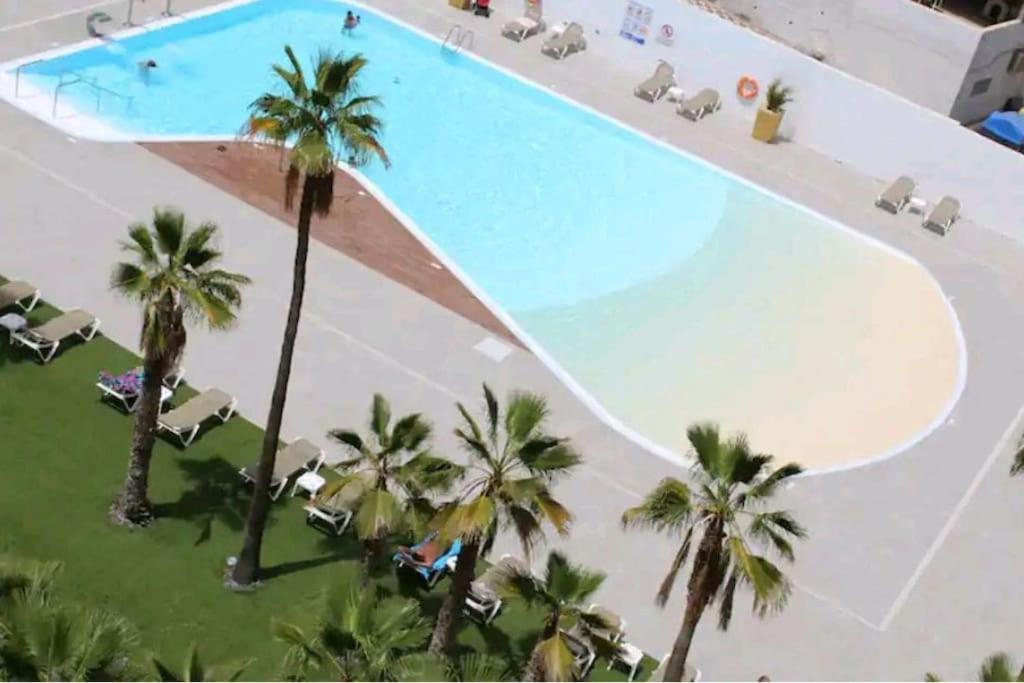 Traumhafte Wohnung Mit Panoramablick Und Pool 플라야 델 잉글스 외부 사진